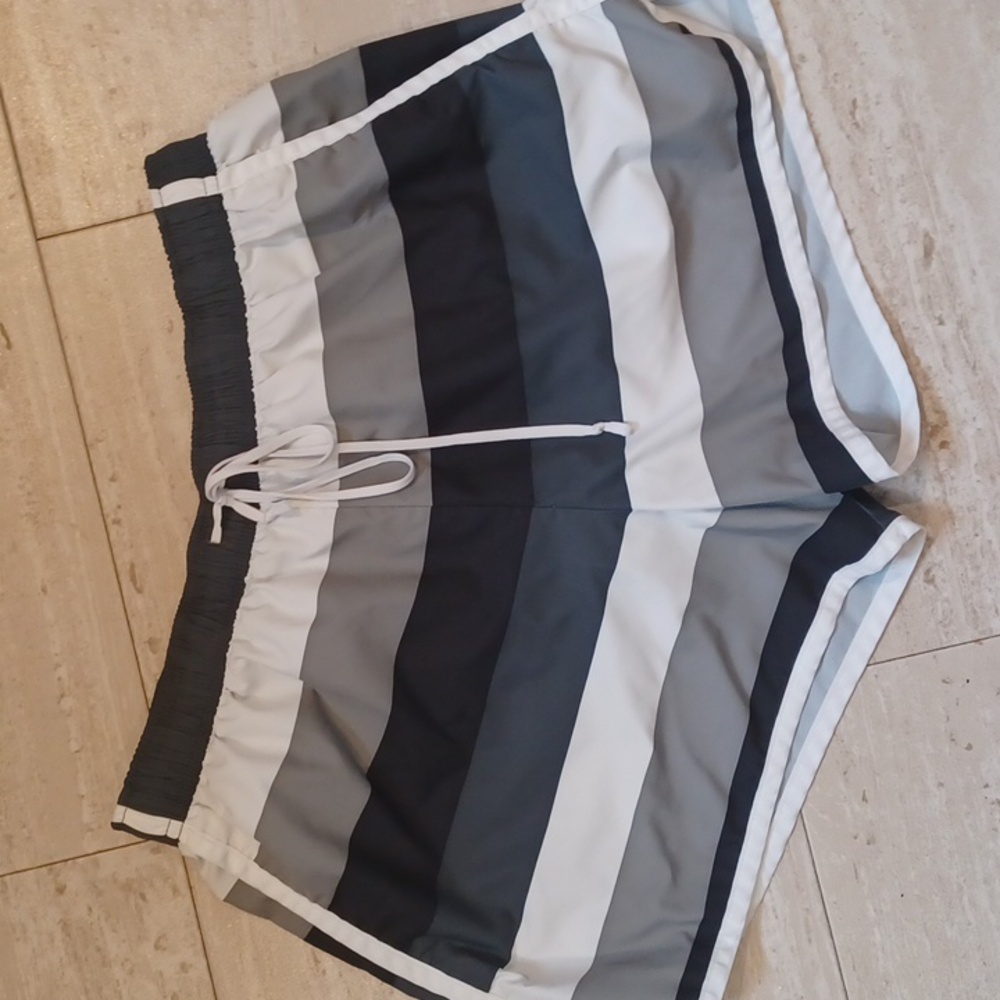 Athleta Striped Workout Shorts